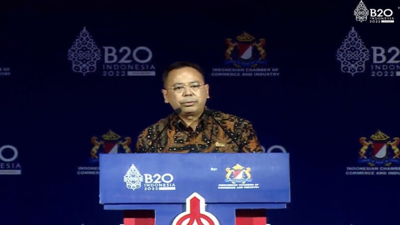 Ketua Dewan Direktur Indonesia Authority Investment (INA) Ridha Wirakusumah dalam B20 Summit Indonesia 2022 di Nusa Dua, Bali, Senin (14/11/2022). ANTARA/AstridFaidlatulHabibah.
