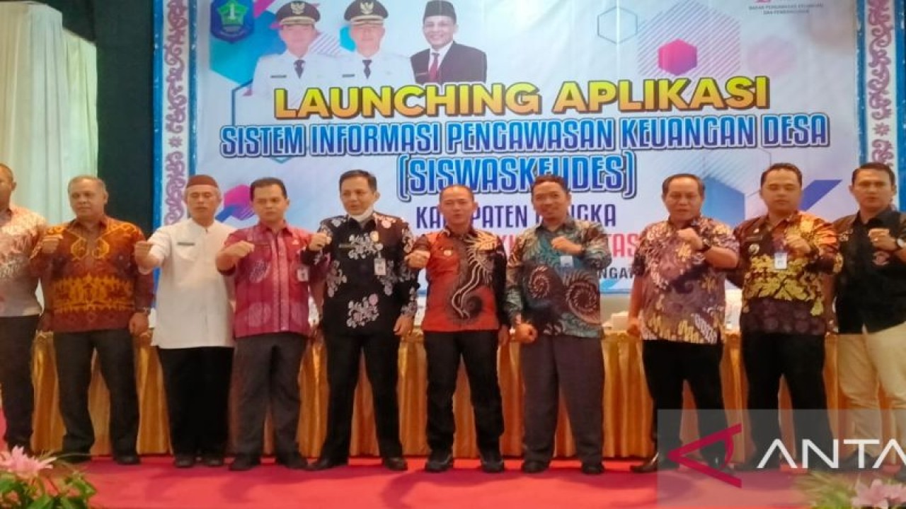 Peluncuran penggunaan sistem aplikasi Siswaskuedes di Kabupaten Bangka, Kepulauan Bangka Belitung, Jumat (18/11/2022). (ANTARA/Kasmono)