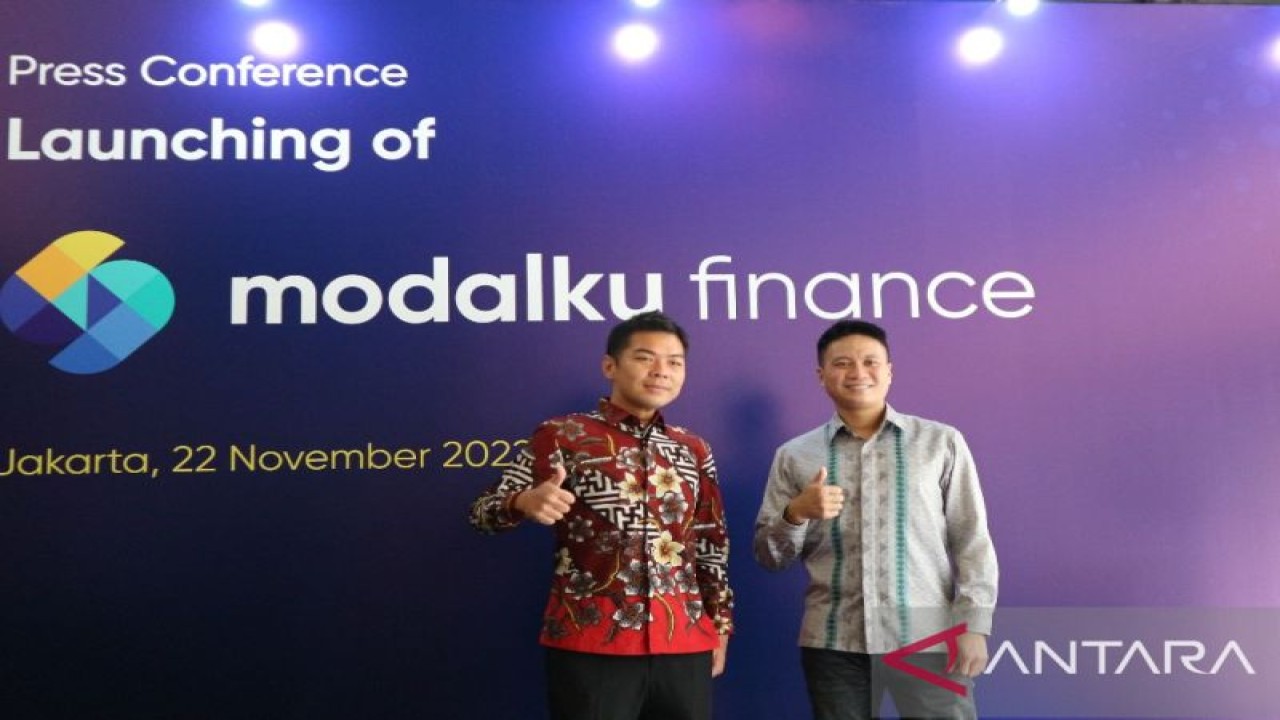 Co-Founder Modalku Reynold Wijaya dan President Director Modalku Finance, Steven Gunawan dalam Press Conference Launching of Modalku Financial di kawasan Sudirman, Jakarta, Selasa. (Modalku)