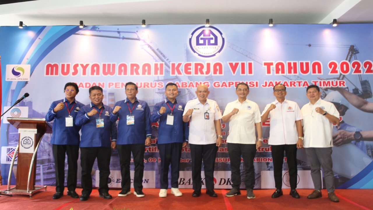 Mukercab ke-VII BPC Gapensi Jakarta Timur, Rabu (9/11/2022)