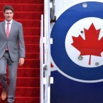 Perdana Menteri Kanada Justin Trudeau menuruni tangga pesawat udara saat tiba di Bandara I Gusti Ngurah Rai, Bali-1668497190