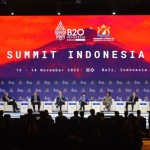 Perhelatan B20 Summit sebagai rangkaian dari perhelatan KTT G20 di Bali, Senin. (ANTARA/ HO Royal Golden Eagle Group)-1668416760