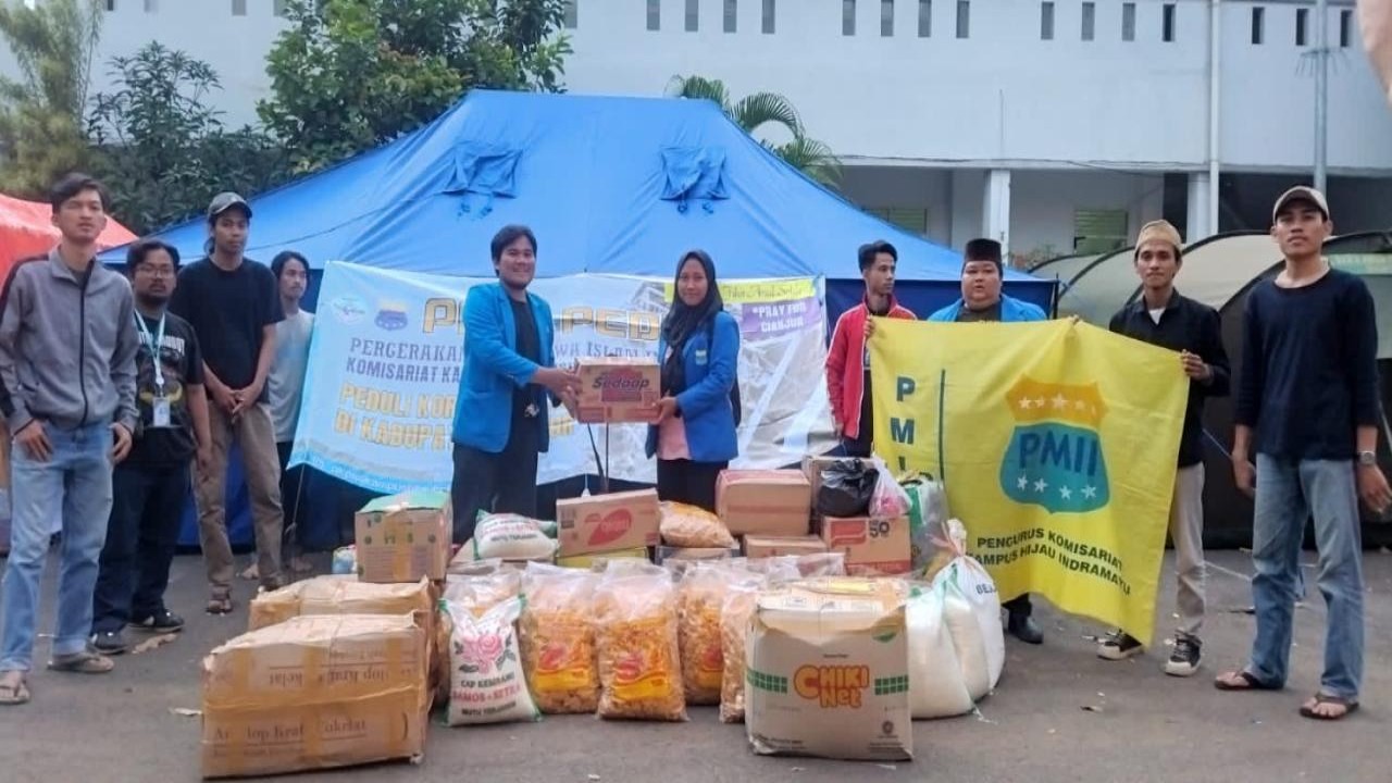 PK PMII berikan bantuan kepada korban gempa Cianjur