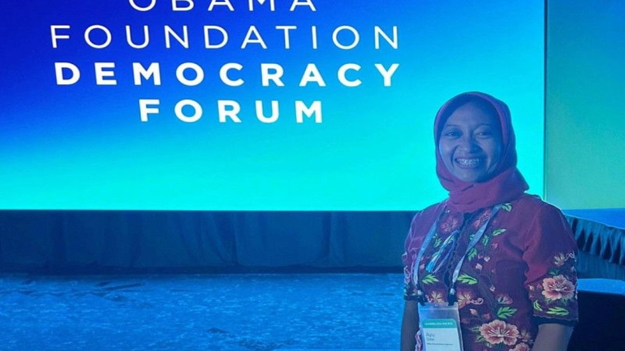 Staf Khusus Presiden Ayu Kartika Dewi mewakili Indonesia dalam program Obama Foundation Leaders Asia-Pacific 2022. (ANTARA/HO-Dokumen Pribadi)