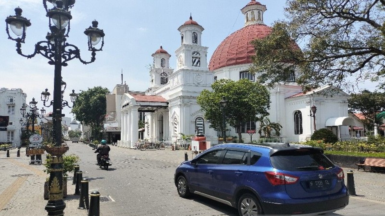 Suasana Kota Lama Semarang, Jawa Tengah pada Selasa (29/11/2022). ANTARA/Aji Cakti