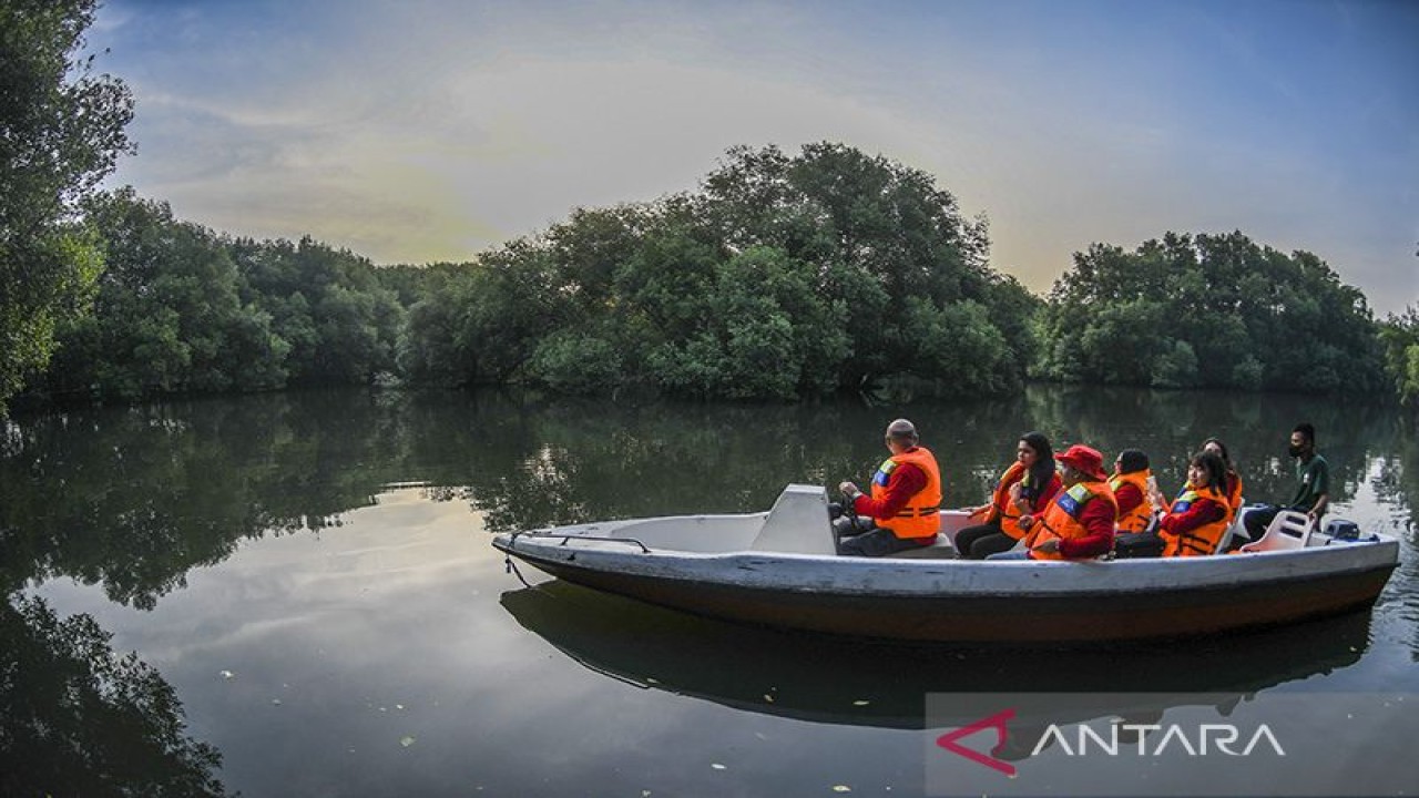 Taman Wistaa Alam Mangrove Angke Kapuk. ANTARA FOTO/Galih Pradipta/nym/aa