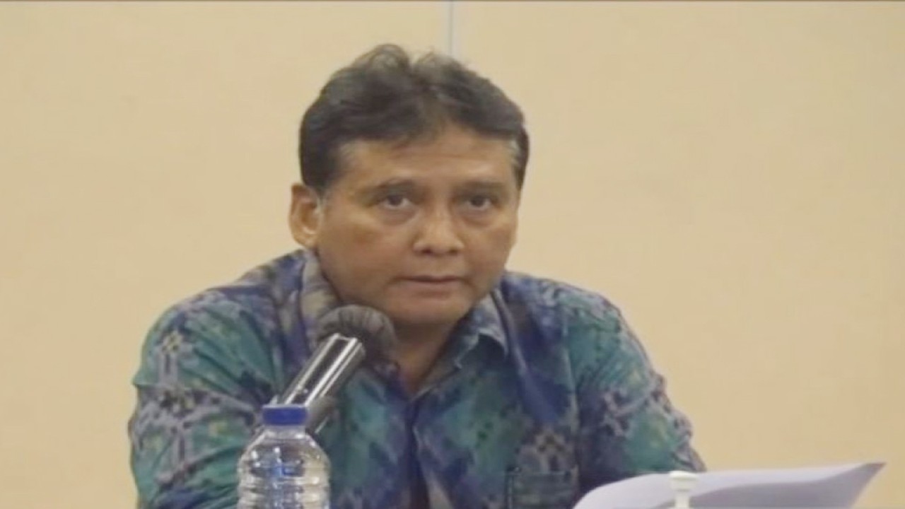 Tangkapan layar Ketua Umum Apindo Hariyadi Sukamdani dalam konferensi pers di Jakarta, Rabu (16/11/2022). (Adimas Raditya)