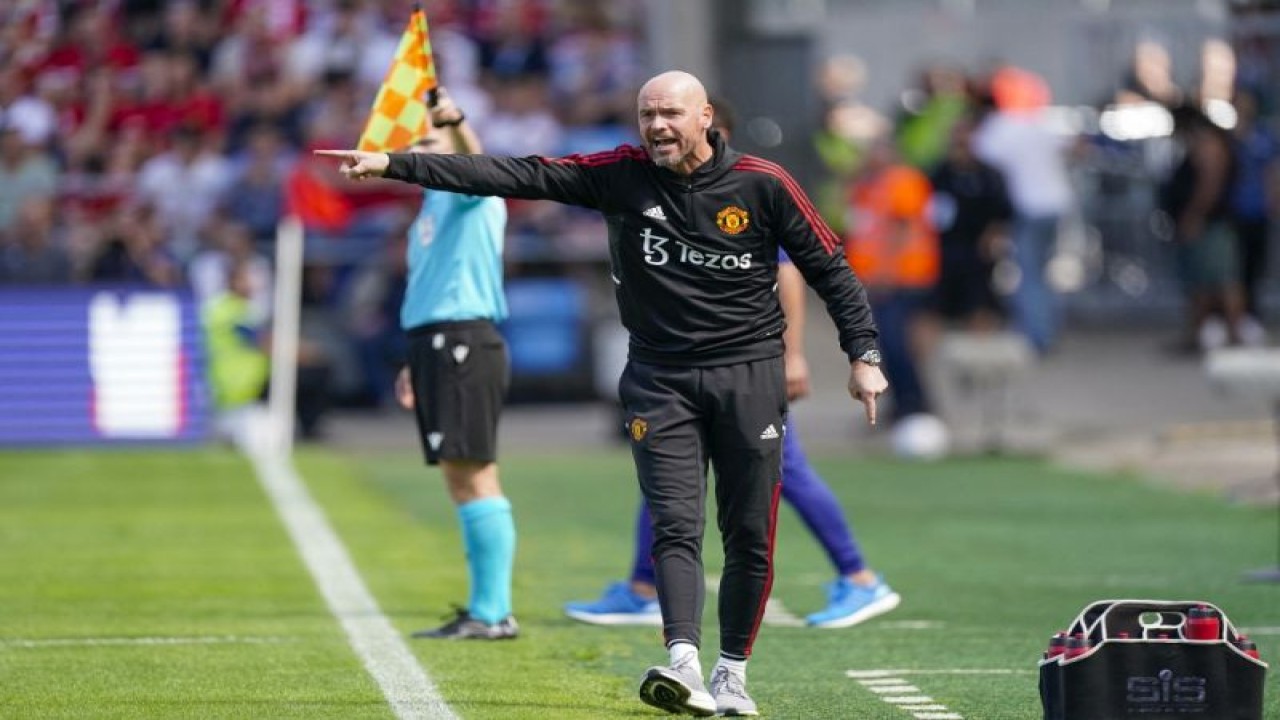 Manajer Manchester United Erik ten Hag. (Photo by Stian Lysberg Solum / NTB / AFP)