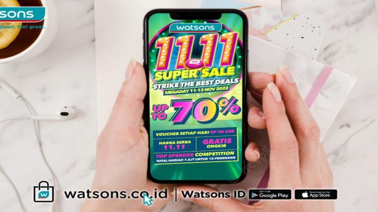 Watsons tebar promo hingga 70 persen dalam "11.11 Super Sale" (ANTARA/HO)