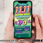 Watsons tebar promo hingga 70 persen dalam "11.11 Super Sale" (ANTARA/HO)-1668147684