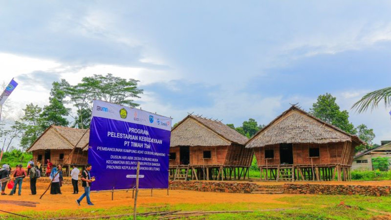 Kampung Adat Gebong Memarong di Air Abik Gunung Muda Belinyu, Bangka (ANTARA/Kasmono)