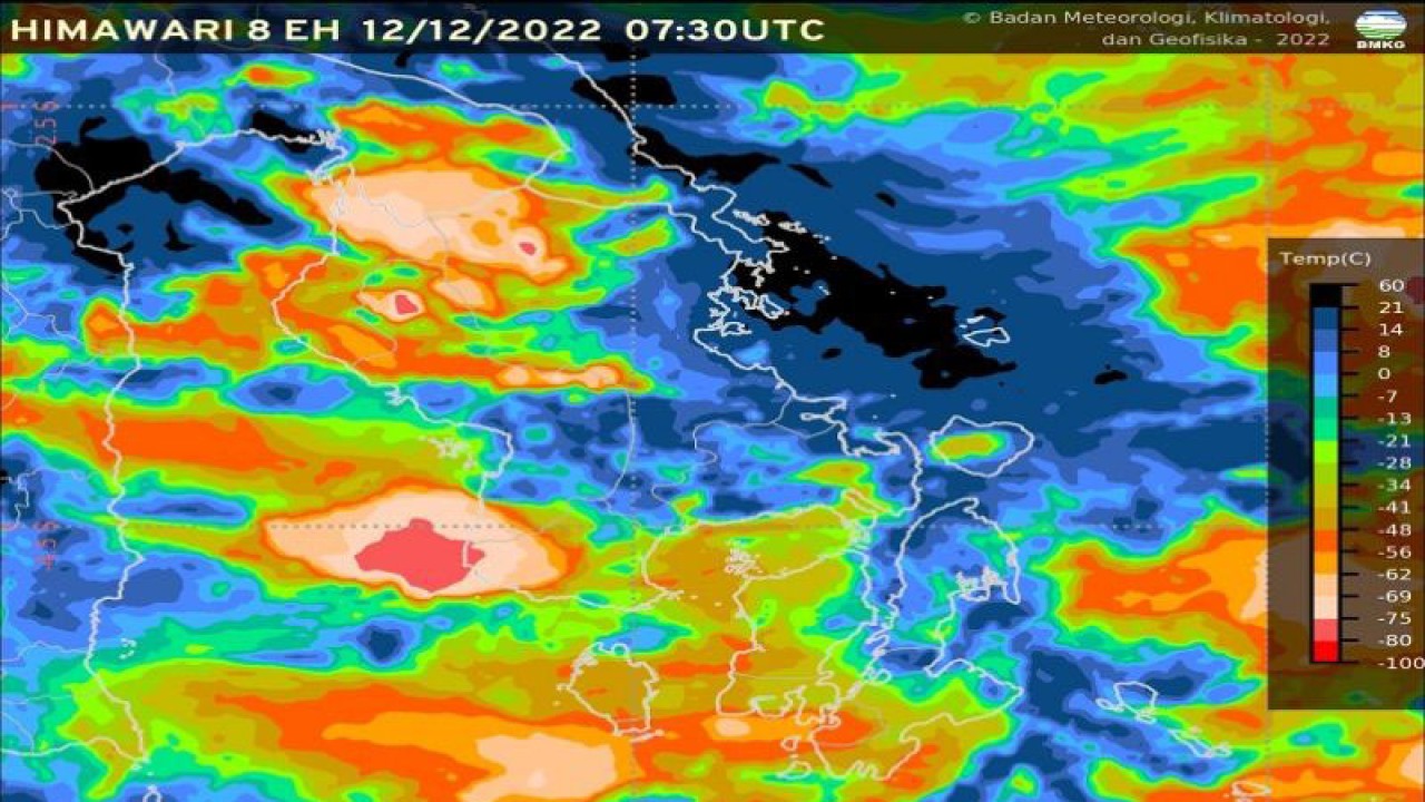 Badan Meteorologi, Klimatologi, dan Geofisika (BMKG) Kendari, Provinsi Sulawesi Tenggara menyebutkan beberapa wilayah kabupaten di Sultra pada siang hingga sore hari berpotensi hujan ringan. (Foto ANTARA/HO-BMKG)