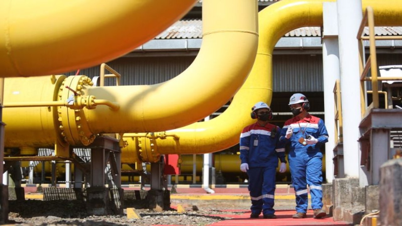 Ilustrasi - Fasilitas gas bumi Subholding Gas Pertamina. ANTARA/HO-Subholding Gas Pertamina