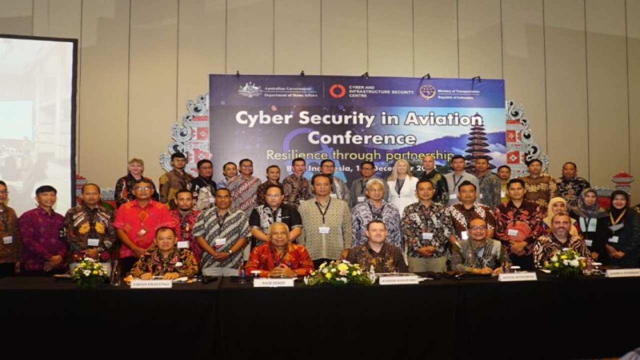 Peserta Konferensi Aviasi dengan tema Cyber Security in Aviation Conference di Hotel Padma Legian, Bali pada Kamis (1/12/2022). (Kemenhub)