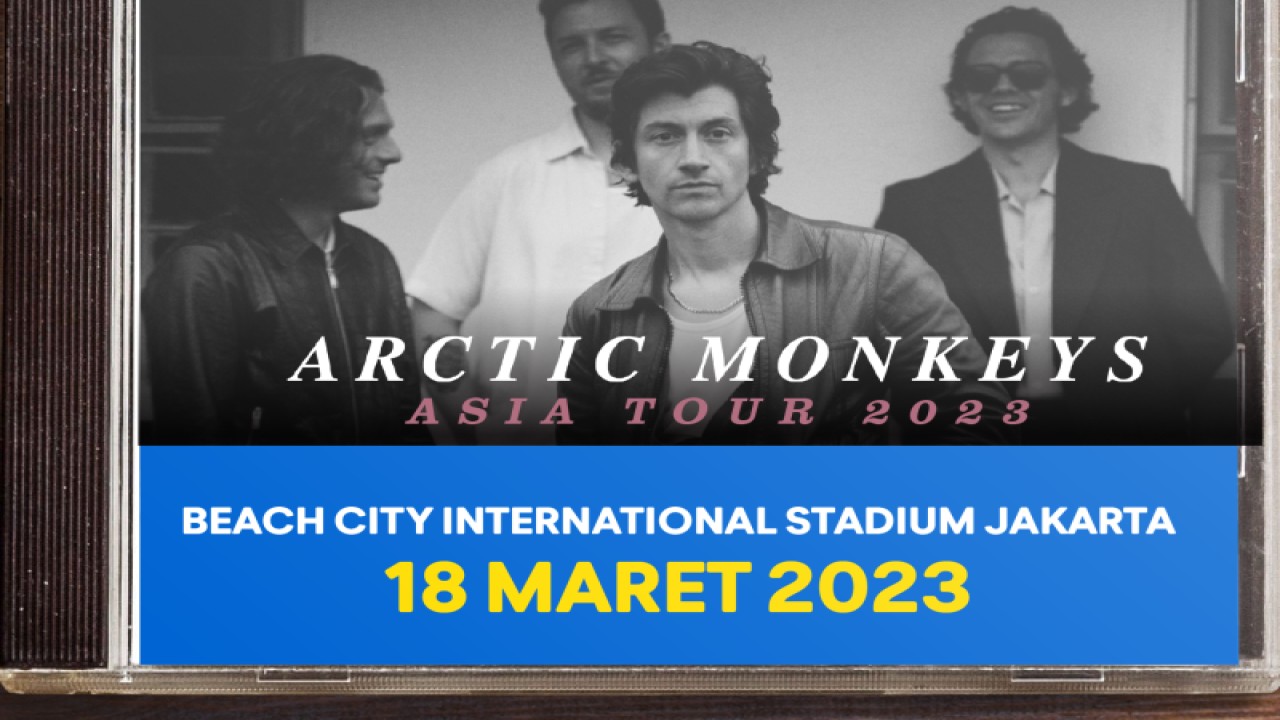 Poster promosi konser Arctic Monkeys oleh tiket.com. (ANTARA/HO-tiketcom)