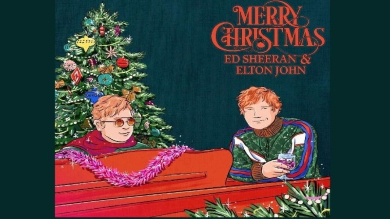 Sampul lagu "Merry Christmas" dari Ed Sheeran dan Elton John (ANTARA/Instagram @eltonjohn)