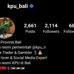 Tangkap layar tampilan utama sosial media Instagram KPU Bali yang diretas, Denpasar, Kamis (8/12/2022). ANTARA/Ni Putu Putri Muliantari-1670484337