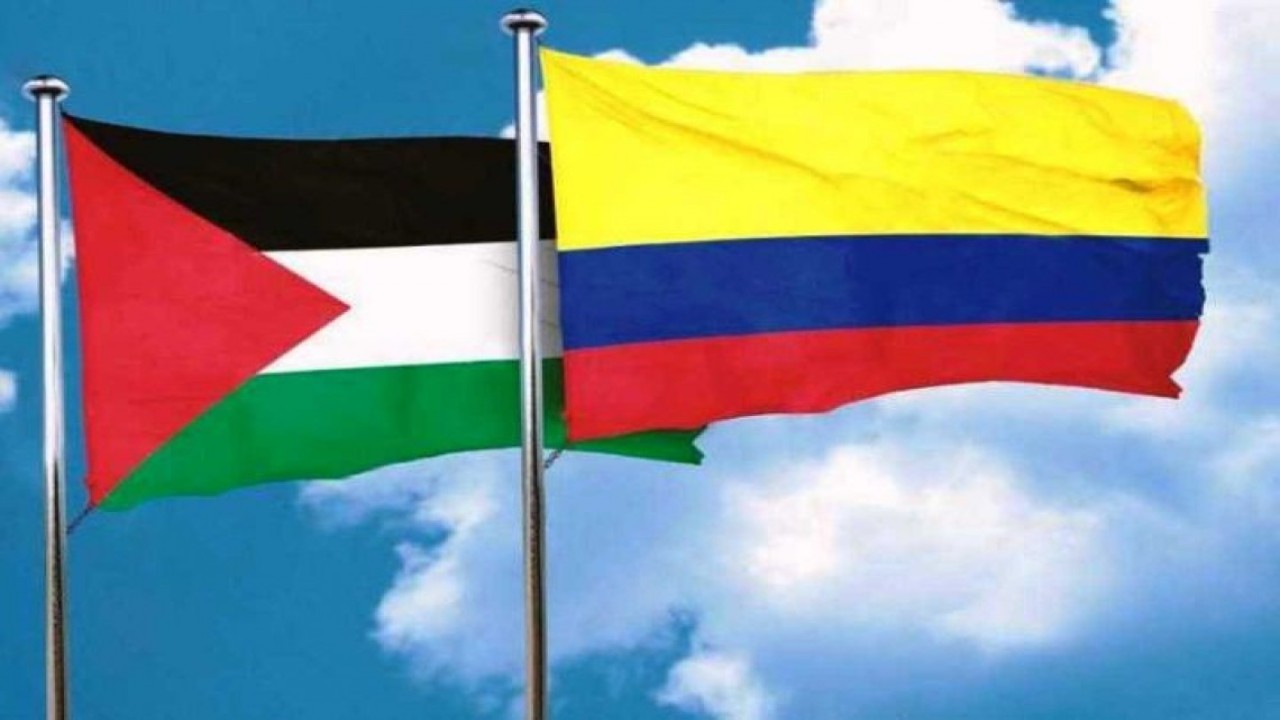 Bendera Kolombia dan Palestina/ist