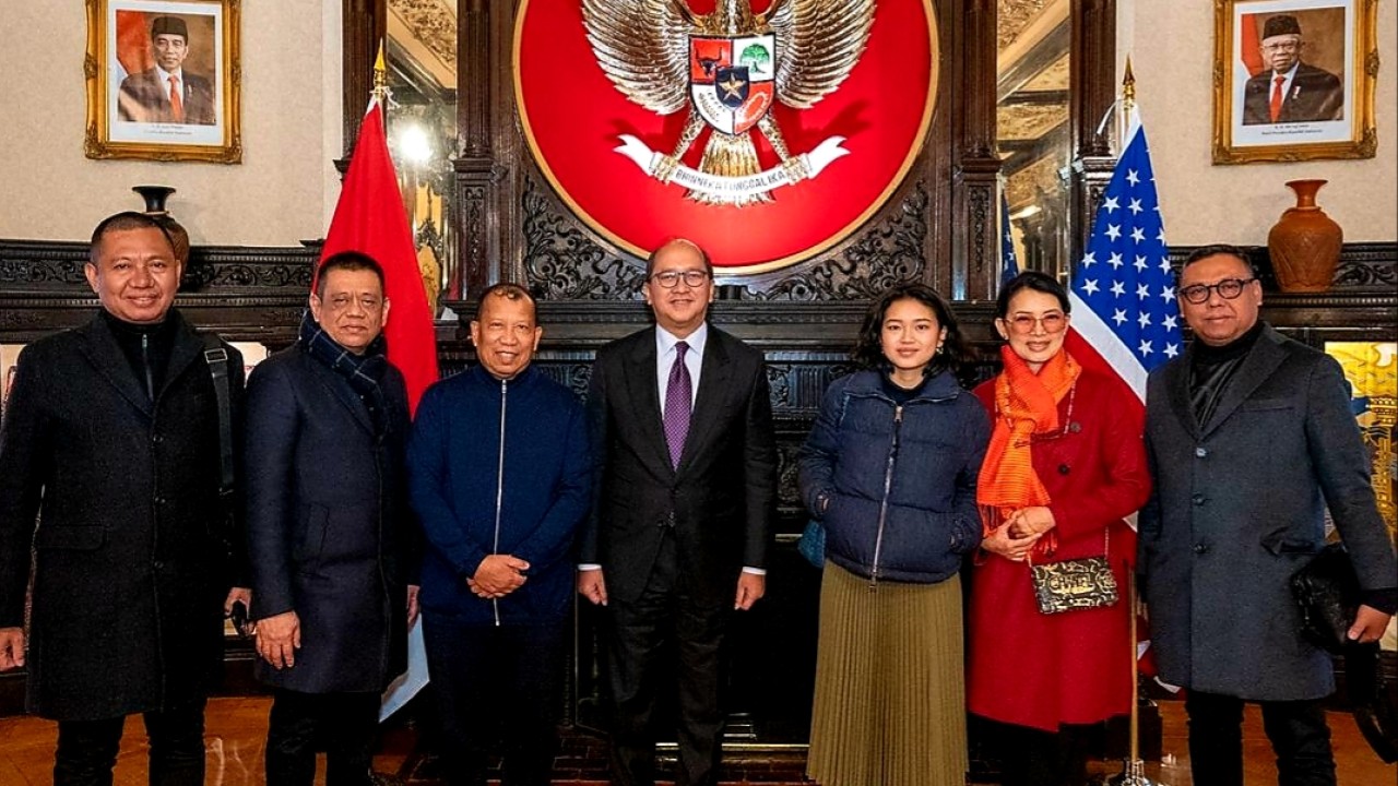 Dubes Rosan menerima kunjungan mantan Dubes RI untuk Federasi Rusia, Hamid Awaluddin/Instagram