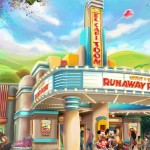 Ilustrasi atraksi hiburan di taman bermain Disney, Disneyland. (D23)-1672538696
