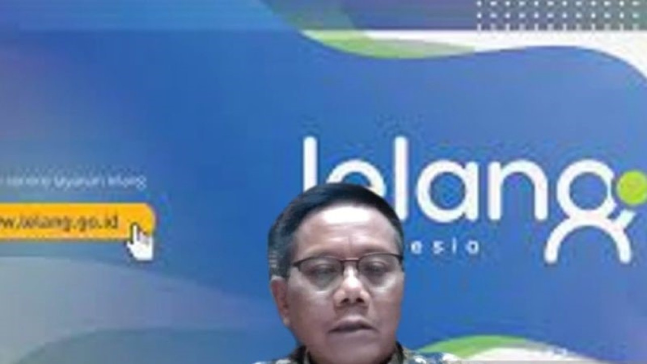 Direktur Lelang Direktorat Jenderal Kekayaan Negara (DJKN) Kementerian Keuangan Joko Prihanto dalam Media Briefing daring, Jumat (20/1/2023). (ANTARA/Sanya Dinda)