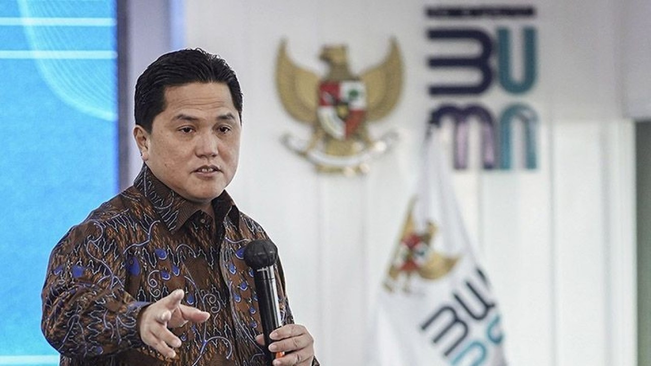 Menteri Badan Usaha Milik Negara (BUMN) Erick Thohir. ANTARA FOTO/Dhemas Reviyanto/wsj/aa.