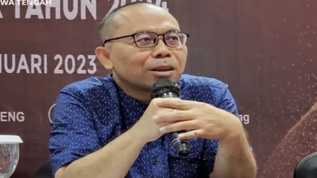 Ketua KPU jawa Tengah Paulus Widiyantoro memimpin Rapat Kerja Perencanaan Anggaran dan Sinkronisasi Rencana Anggaran Biaya Pemilu Serentak 2024 yang diikuti 35 KPU kabupaten/kota se-Jateng. (ANTARA/HO-KPU Jawa Tengah)