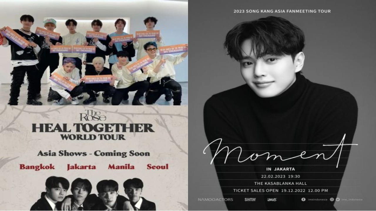 The Rose, Song Kang dan TREASURE siap sambangi Indonesia di 2023 (Twitter.com/TheRose_0803/ime_indonesia/ygtreasuremaker)