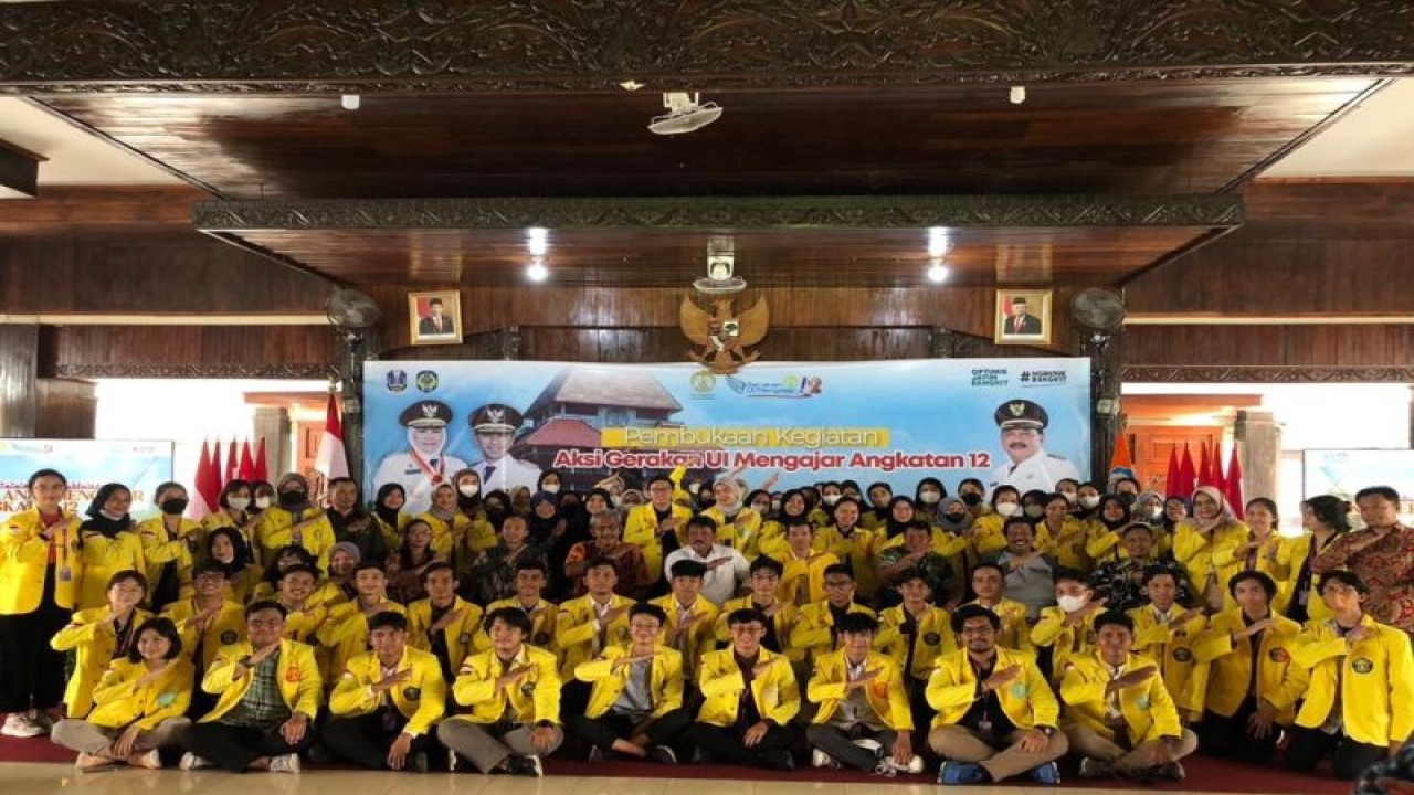 Pemerintah Kabupaten (Pemkab) Nganjuk, Jawa Timur, meresmikan Gerakan UI Mengajar (GUIM) angkatan 12 di Nganjuk, beberapa waktu lalu. (ANTARA/HO-Dokumentasi Pribadi)