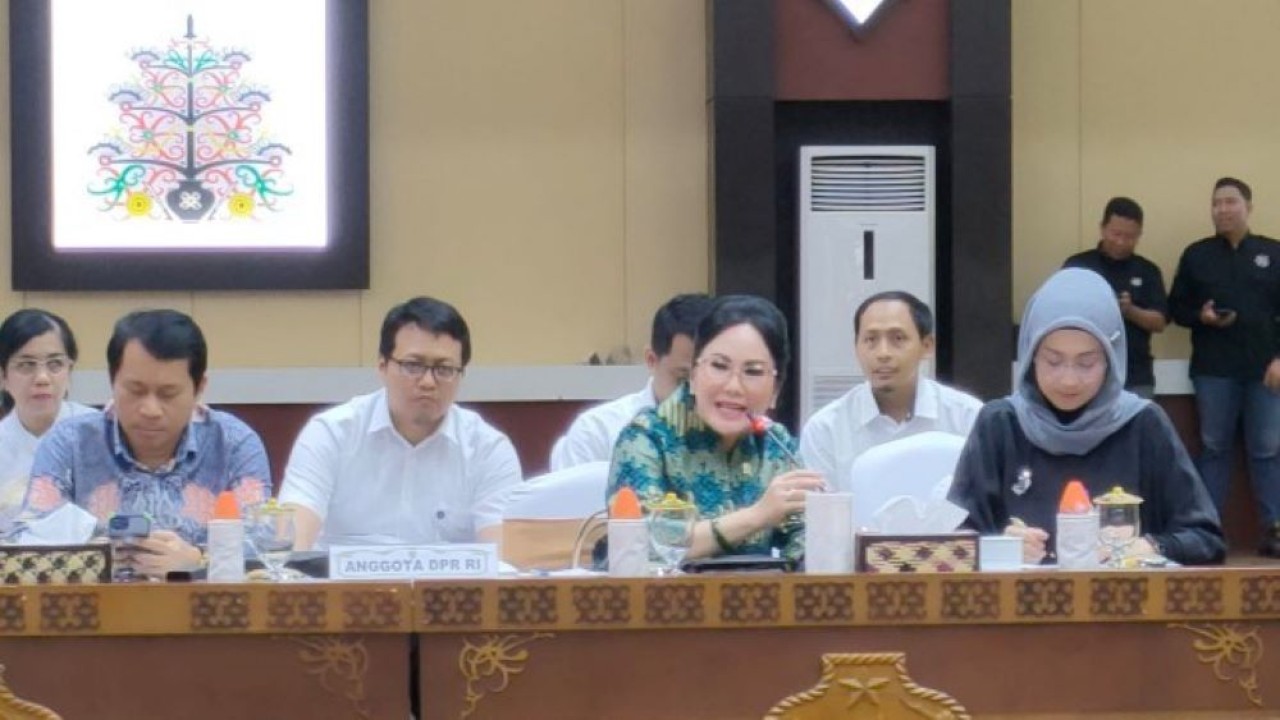 Anggota Baleg DPR RI Ary Eghani Ben Bahat saat mengikuti sosialisasi Prolegnas 2023 di Palangka Raya, Kalimantan Tengah, Senin (30/1/2023). (Ayu/nr)