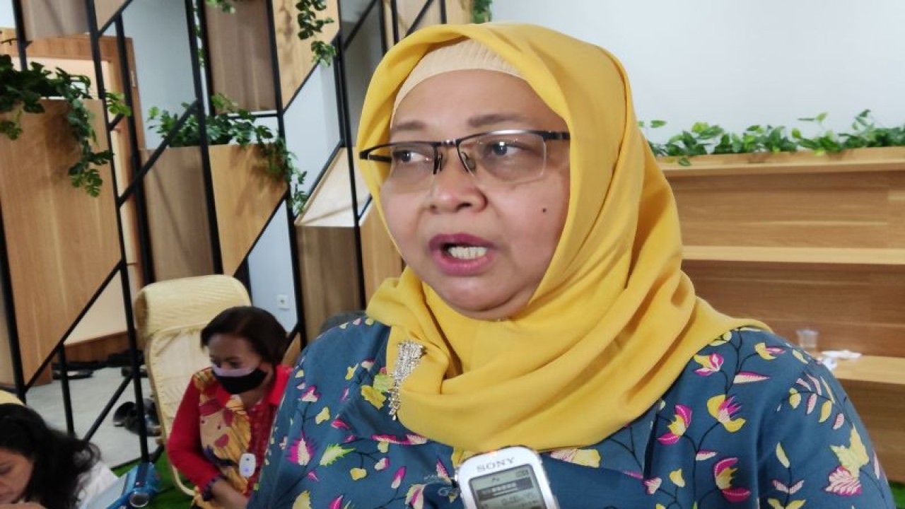 Plt. Asisten Deputi Pengarusutamaan Gender Bidang Ekonomi Kementerian Pemberdayaan Perempuan dan Perlindungan Anak Eko Novi Ariyanti dalam acara Media Talk, di Jakarta, Jumat (3/2/2023). (ANTARA/ Anita Permata Dewi)