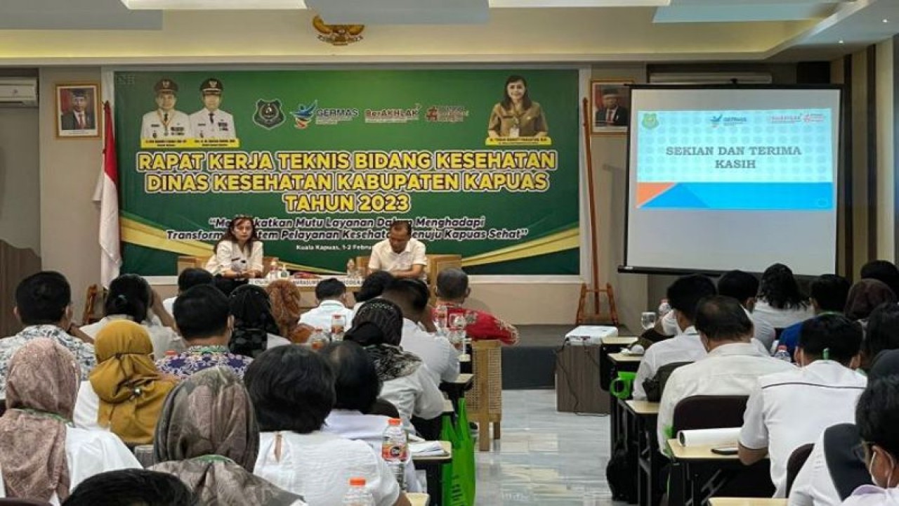 Rapat kerja teknis bidang kesehatan yang dilaksanakan di Kuala Kapuas, Jumat (3/2/2023). ANTARA/HO-Diskominfo Kapuas