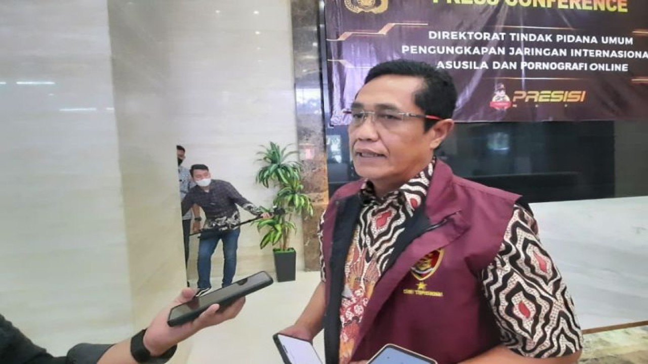Direktur Tindak Pidana Umum (Dirtipidum) Bareskrim Polri Brigjen Pol. Djuhandani Rahardjo Puro, Jumat (3/2/2023). ANTARA/Laily Rahmawaty.