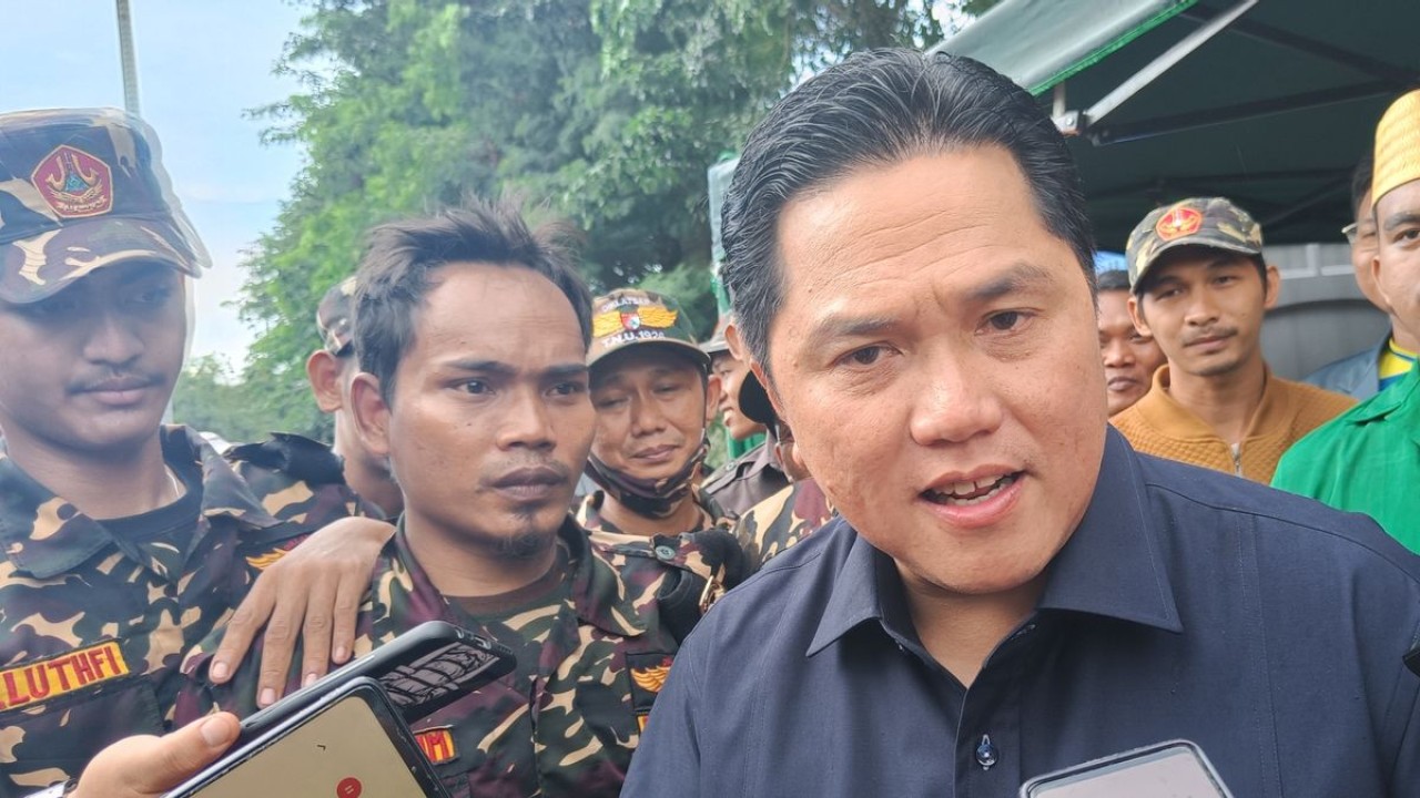 Erick Thohir meninjau lokasi kebakaran Depo BBM Plumpang milik Pertamina/ist