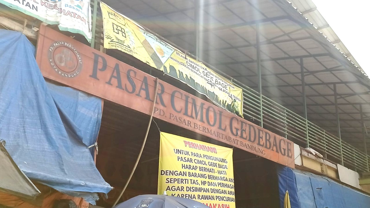 Ilustrasi Pasar Cimol Gedebage Bandung.