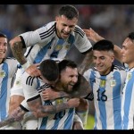 Lionel Messi Cetak gol, saat Argentina menang 2-0 atas Panama-1679640455