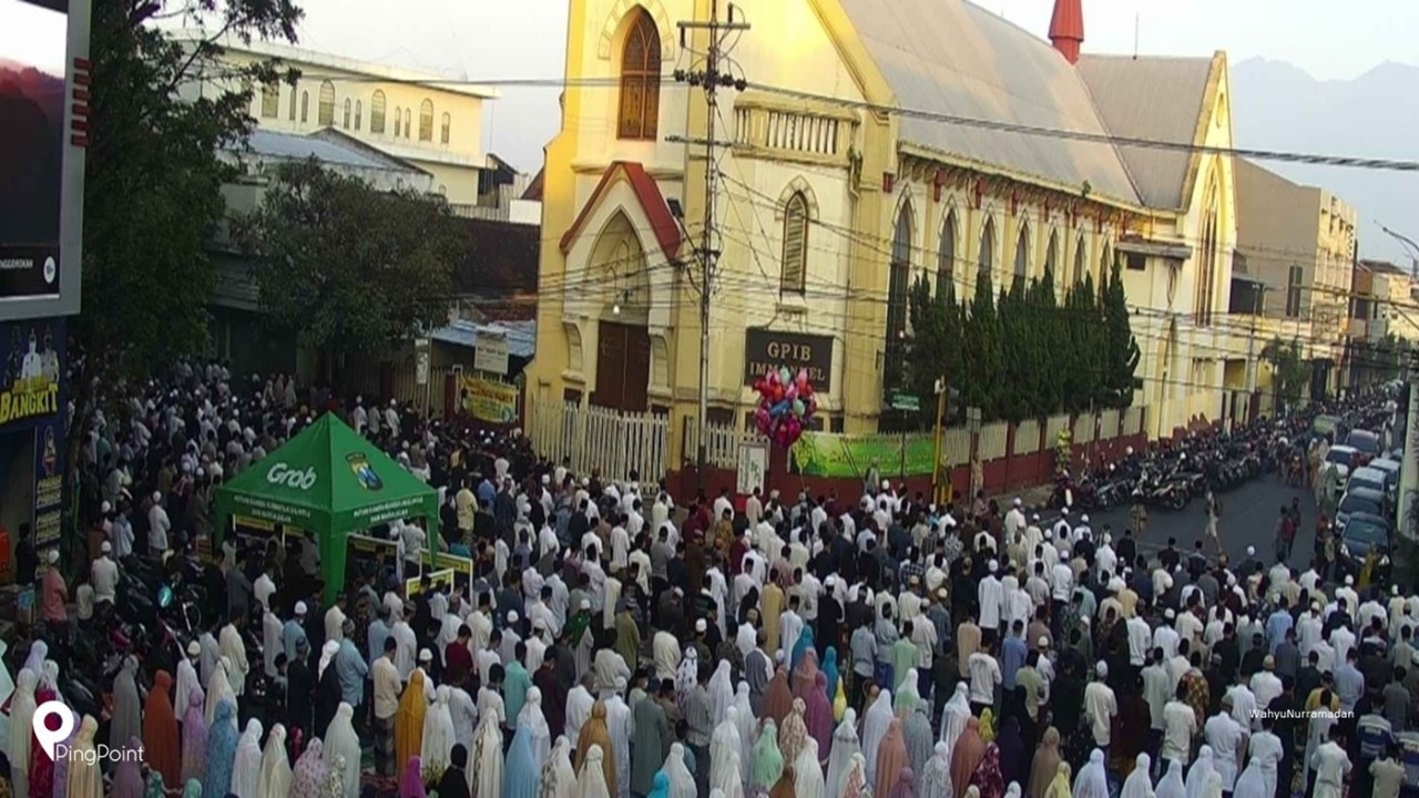 Gereja Katolik Paroki Hati Kudus Yesus Kayutangan, Kota Malang menyediakan ruang untuk warga melaksanakan Sholat Ied/ist 