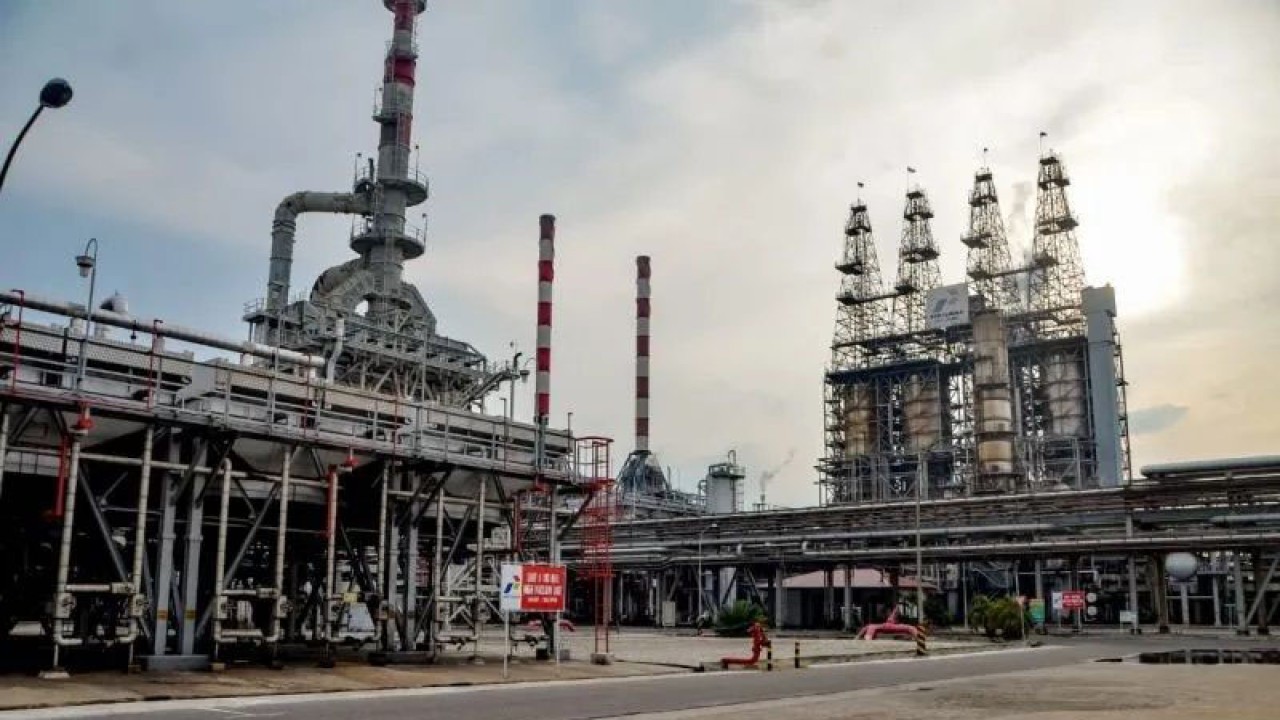 Kilang minyak Pertamina RU II Dumai. (ANTARA/HO-Pertamina)