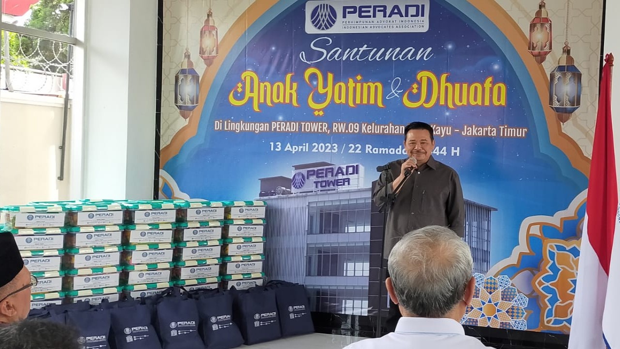 Otto Hasibuan menekankan di mana pun berada DPN PERADI memiliki prinsip harus memberikan manfaat bagi masyarakat sekelilingnya