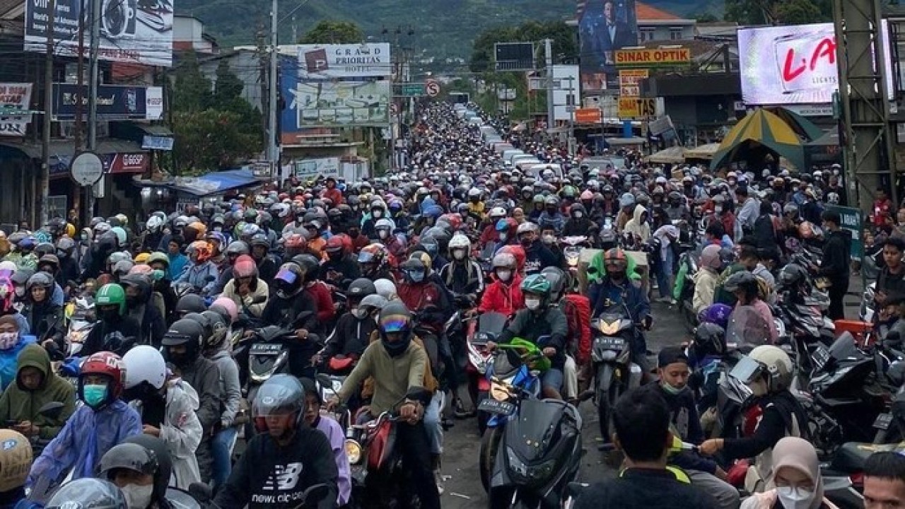 Kemacetan di Puncak. (Detikcom)