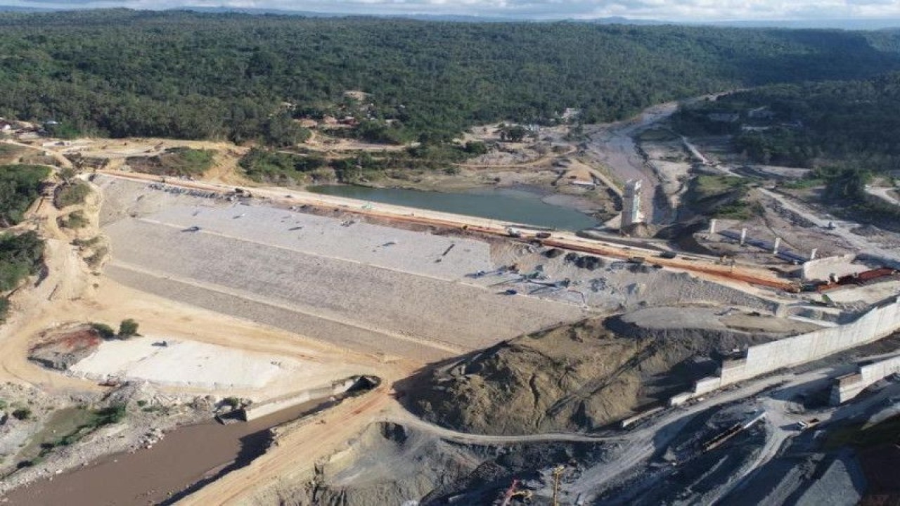 Bendungan Temef di Kabupaten Timor Tengah Selatan (TTS). ANTARA/Ho-Waskita Karya