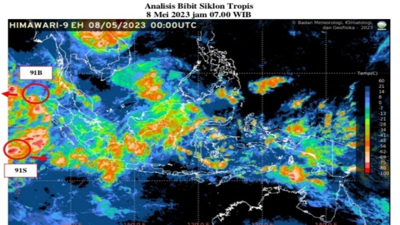 Tangkapan Layar Citra Satelit Yang Dipublikasikan BMKG Menunjukkan ...