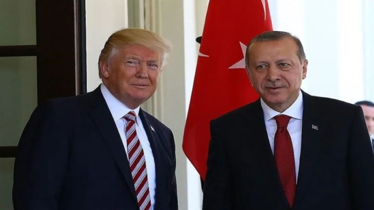 Mantan Presiden Amerika Serikat (AS) Donald Trump mengucapkan selamat kepada Recep Tayyip Erdogan yang memenangkan pemilihan presiden Turki.  (Anadolu Agency)