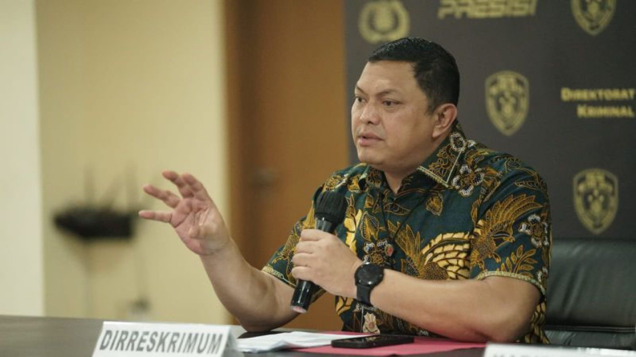 Direktur Reserse Kriminal Umum Kombes Pol Hengki Haryadi saat konferensi pers di Jakarta, Jumat (26/5/2023) ANTARA/HO-Humas Polda Metro Jaya