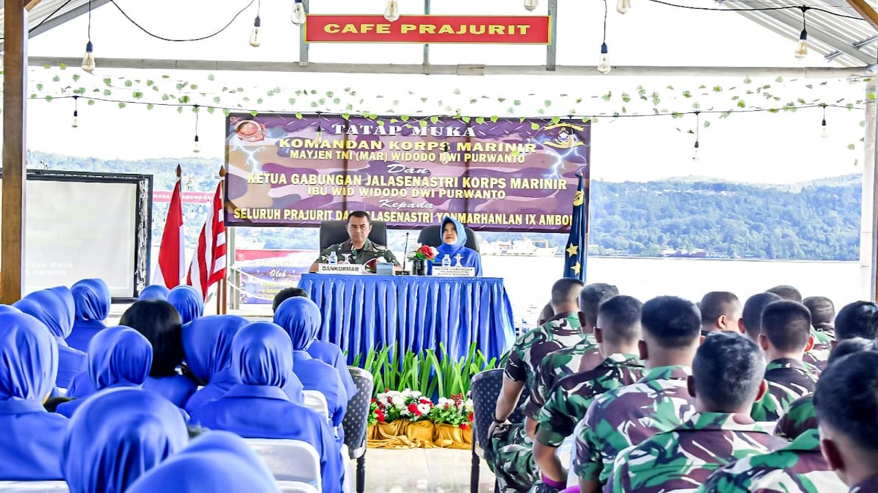 Komandan Korps Marinir Tatap Muka Dengan Prajurit Yonmarhanlan IX