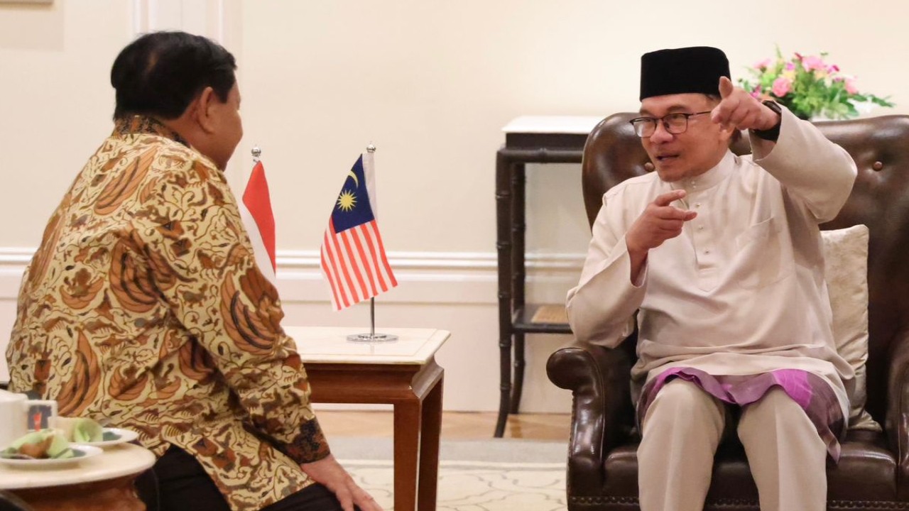 Menhan Prabowo Bertemu PM Malaysia Anwar Ibrahim