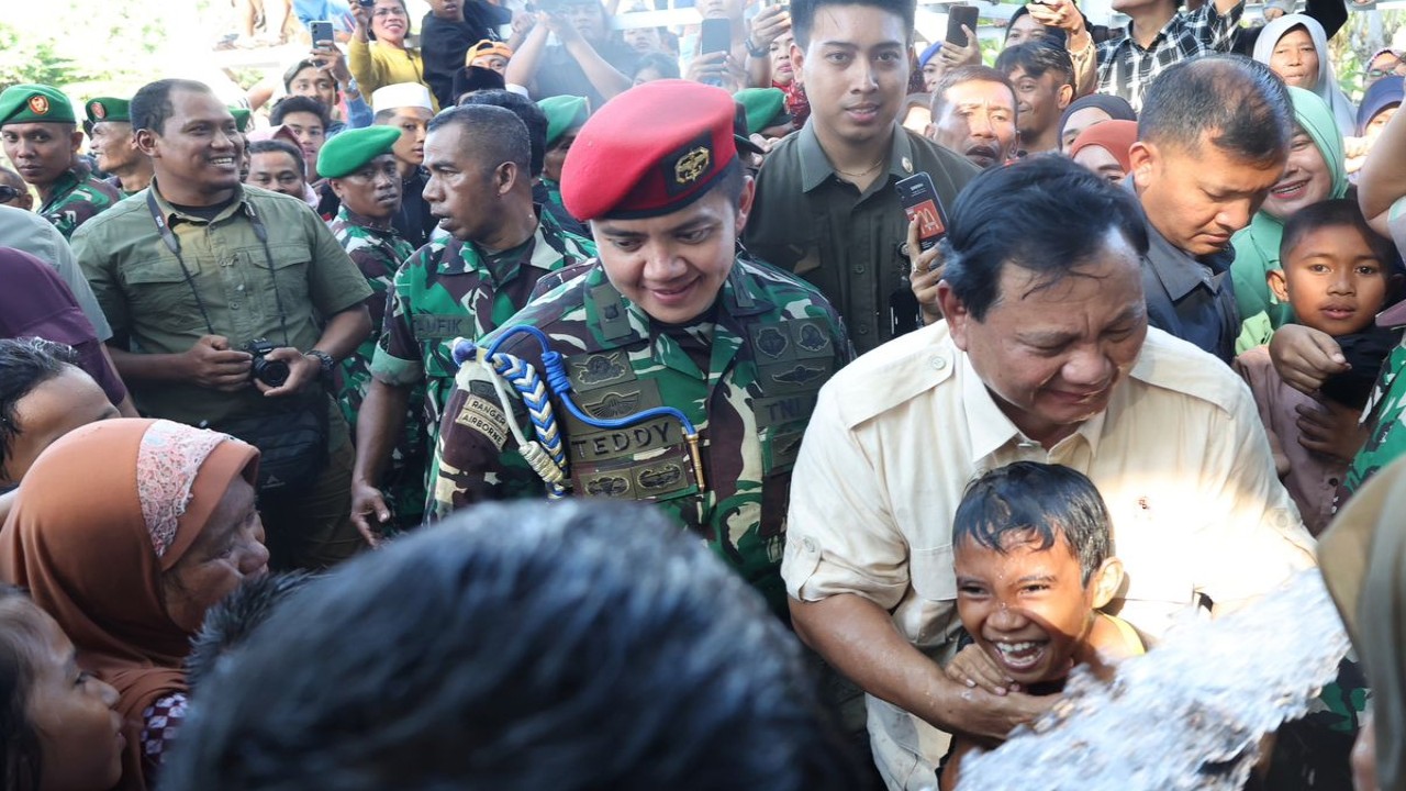 Menteri Pertahanan Prabowo Subianto meresmikan 11 (sebelas) titik sumber mata air yang tersebar di Sumbawa, Nusa Tenggara Barat (NTB), Minggu (28/5/2023).