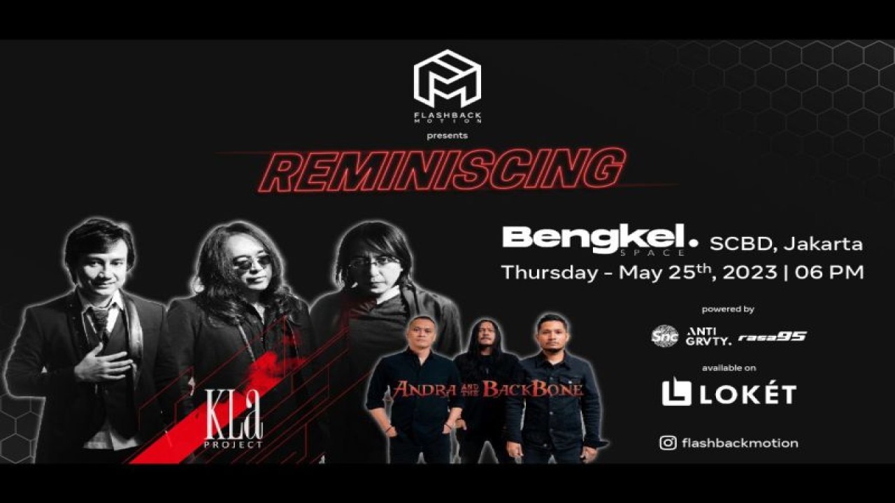 KLA Project dan Andra and The Backbone akan tampil satu panggung dalam konser eksklusif bertajuk "Reminiscing" 25 Mei 2023 di Bengkel Space, SCBD, Jakarta Selatan. (ANTARA/HO-FLASHBACK motion)