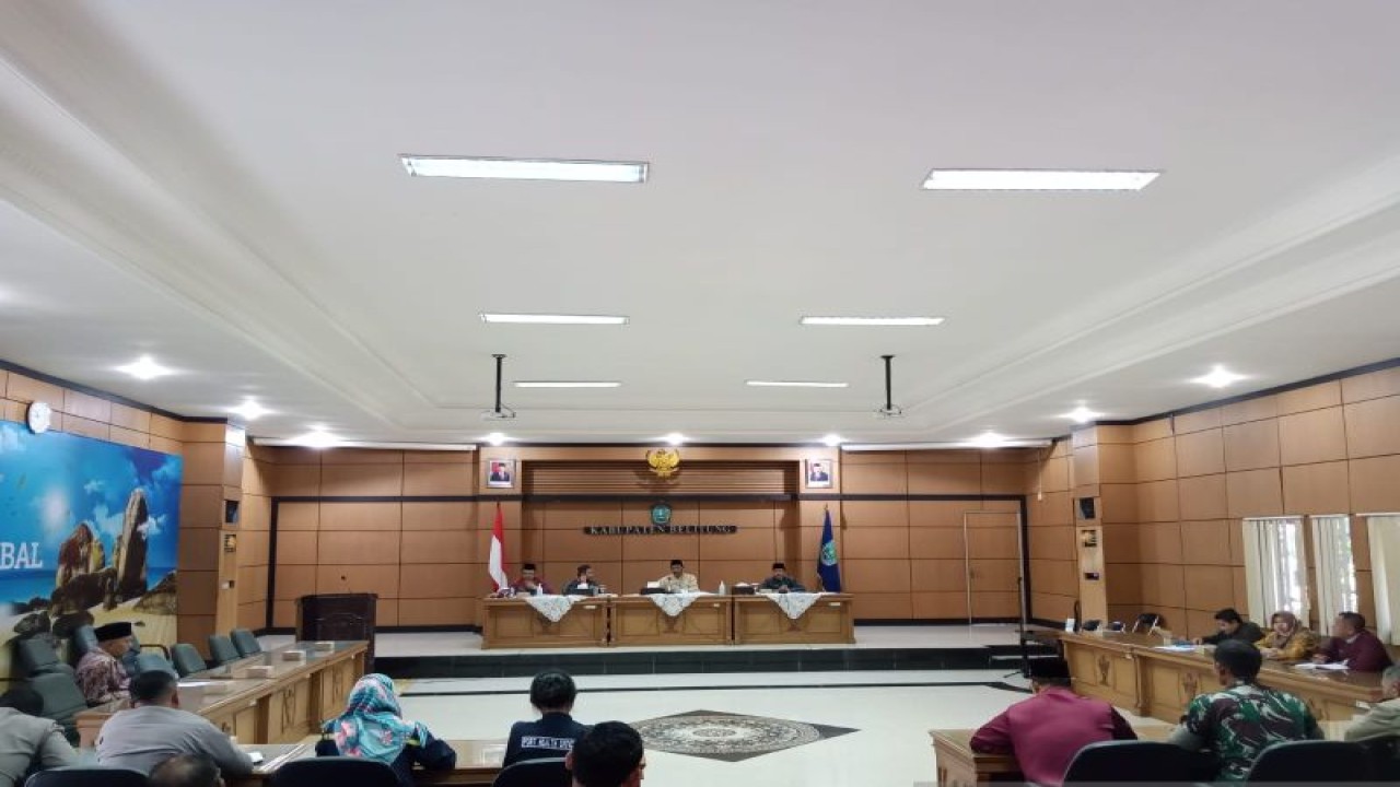 Rapat persiapan keberangkatan dan pemulangan jamaah haji asal Kabupaten Belitung (ANTARA/Kasmono-Apriliansyah)