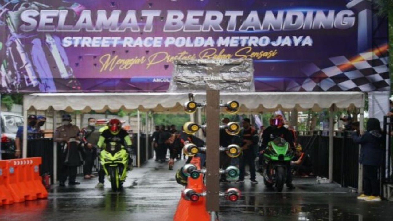 Polda Metro Jaya bakal menggelar street raace (balapan jalanan) pada 1 Juni 2023. (Istimewa/NTMC Polri)